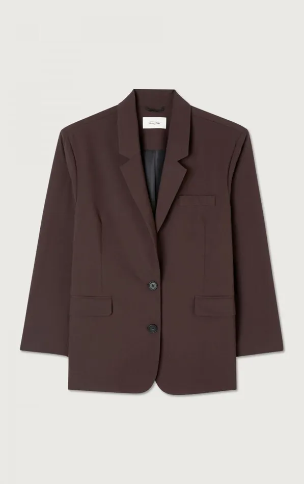American Vintage Jackets and Blazers Women Blazer Kabird Cacao American Vintage Jackets and Blazers Women Blazer Kabird Cacao
