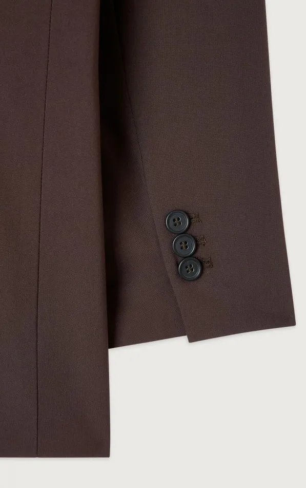 American Vintage Jackets and Blazers Women Blazer Kabird Cacao American Vintage Jackets and Blazers Women Blazer Kabird Cacao
