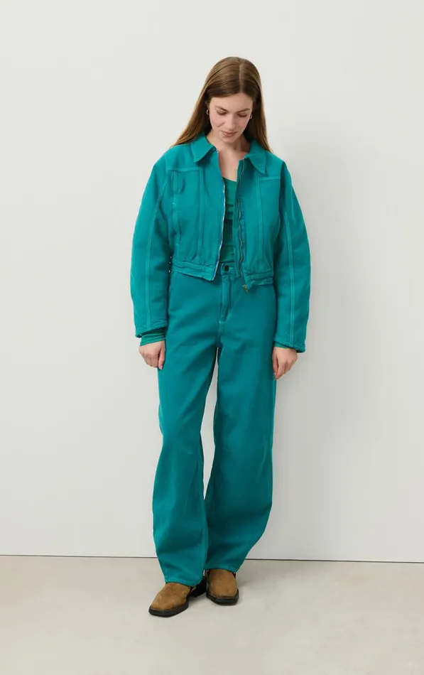 American Vintage Jeans Women Long Jeans Nyolow Overdyed Emerald American Vintage Jeans Women Long Jeans Nyolow Overdyed Emerald