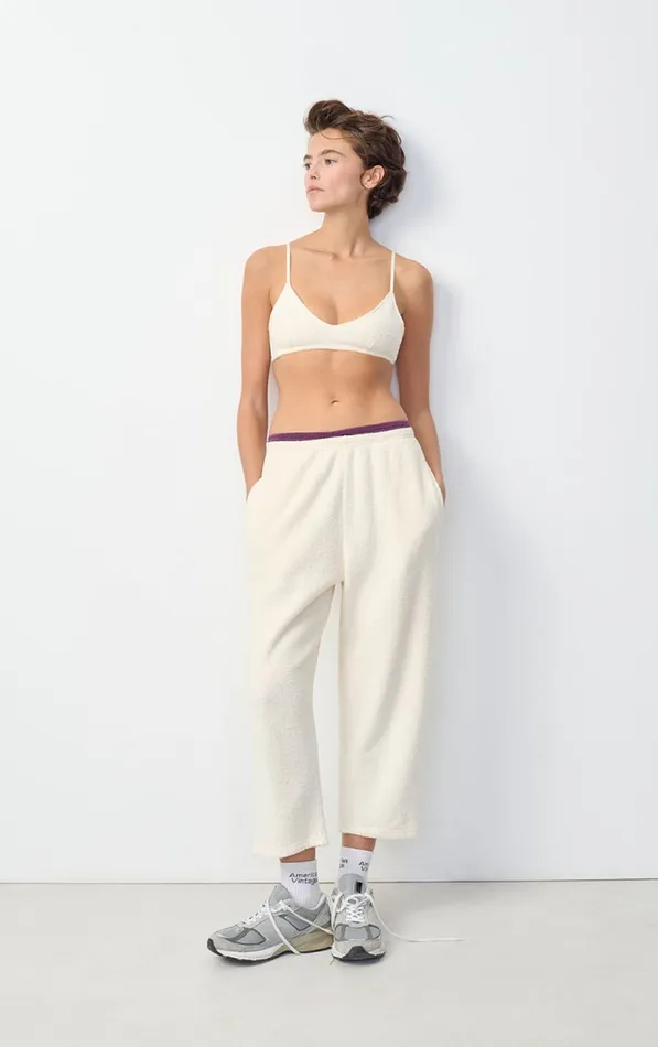 American Vintage Joggers and Leggings Women Joggers Bobypark Ecru American Vintage Joggers and Leggings Women Joggers Bobypark Ecru