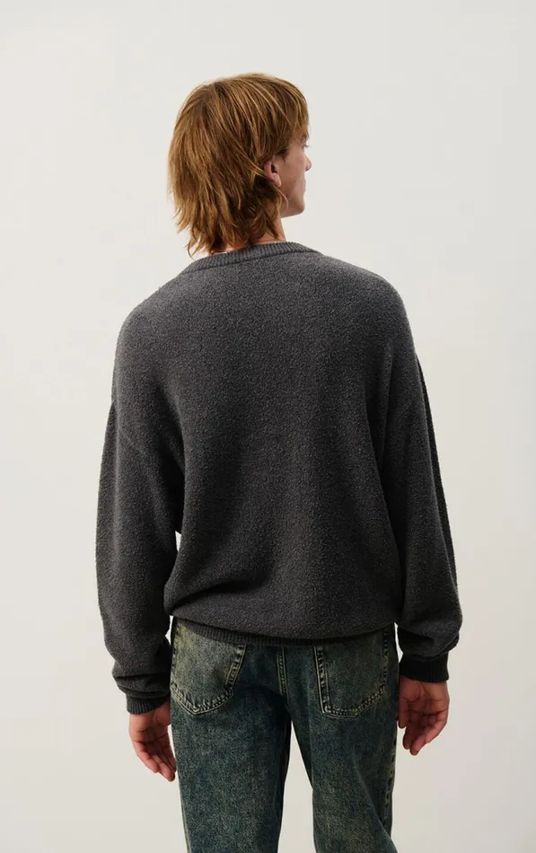 American Vintage Jumpers and Cardigans Men Jumper Blimy Dark Grey Melange American Vintage Jumpers and Cardigans Men Jumper Blimy Dark Grey Melange