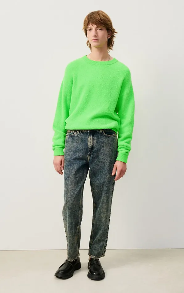 American Vintage Jumpers and Cardigans Men Jumper Blimy Flashy Green American Vintage Jumpers and Cardigans Men Jumper Blimy Flashy Green