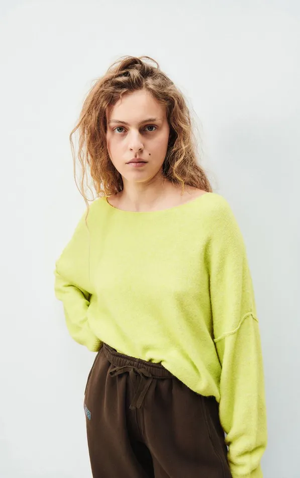 American Vintage Jumpers and Cardigans Women Jumper Damsville Pistachio Multimelange American Vintage Jumpers and Cardigans Women Jumper Damsville Pistachio Multimelange