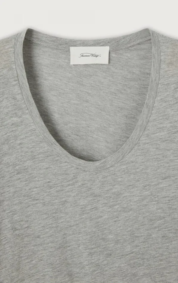 American Vintage Long Sleeve TShirts Women TShirt Jacksonville Heather Grey American Vintage Long Sleeve TShirts Women TShirt Jacksonville Heather Grey