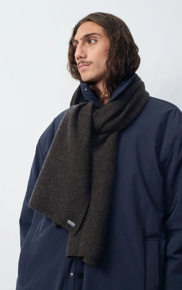 American Vintage Men Scarf Raxow Charcoal Melange