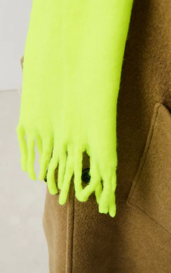 American Vintage Scarves And Shawls WomenMen Scarf Zinaco Neon Yellow American Vintage Scarves And Shawls WomenMen Scarf Zinaco Neon Yellow