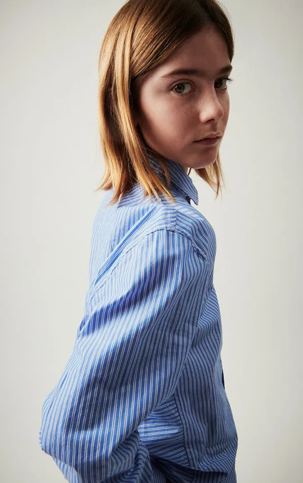 American Vintage Shirts Kids Shirt Zatybay Aqua Stripes American Vintage Shirts Kids Shirt Zatybay Aqua Stripes