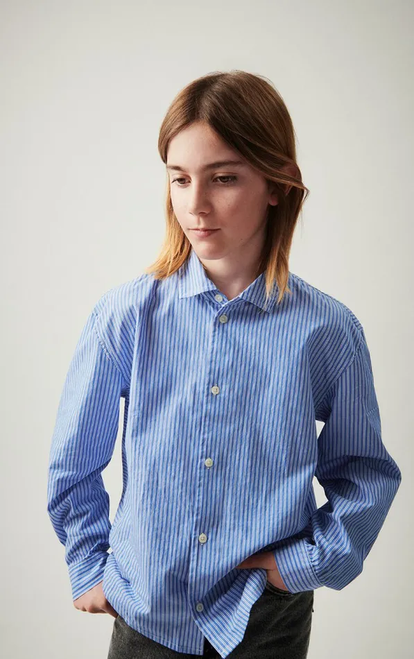 American Vintage Shirts Kids Shirt Zatybay Aqua Stripes American Vintage Shirts Kids Shirt Zatybay Aqua Stripes