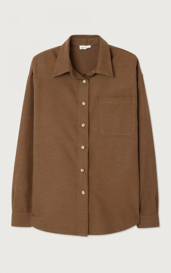 American Vintage Shirts Women Shirt Dakota Melange Candied Chestnut American Vintage Shirts Women Shirt Dakota Melange Candied Chestnut