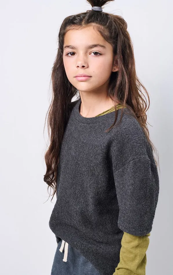 American Vintage Short Sleeve TShirts Kids TShirt Bobypark Melange Charcoal American Vintage Short Sleeve TShirts Kids TShirt Bobypark Melange Charcoal