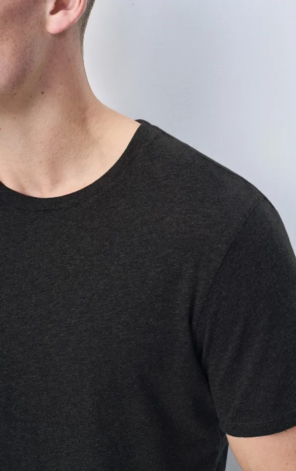 American Vintage Short Sleeve TShirts Men TShirt Decatur Melange Charcoal American Vintage Short Sleeve TShirts Men TShirt Decatur Melange Charcoal