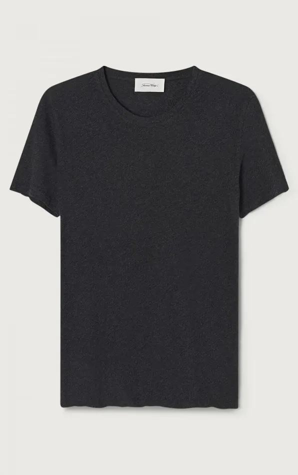 American Vintage Short Sleeve TShirts Men TShirt Decatur Melange Charcoal American Vintage Short Sleeve TShirts Men TShirt Decatur Melange Charcoal