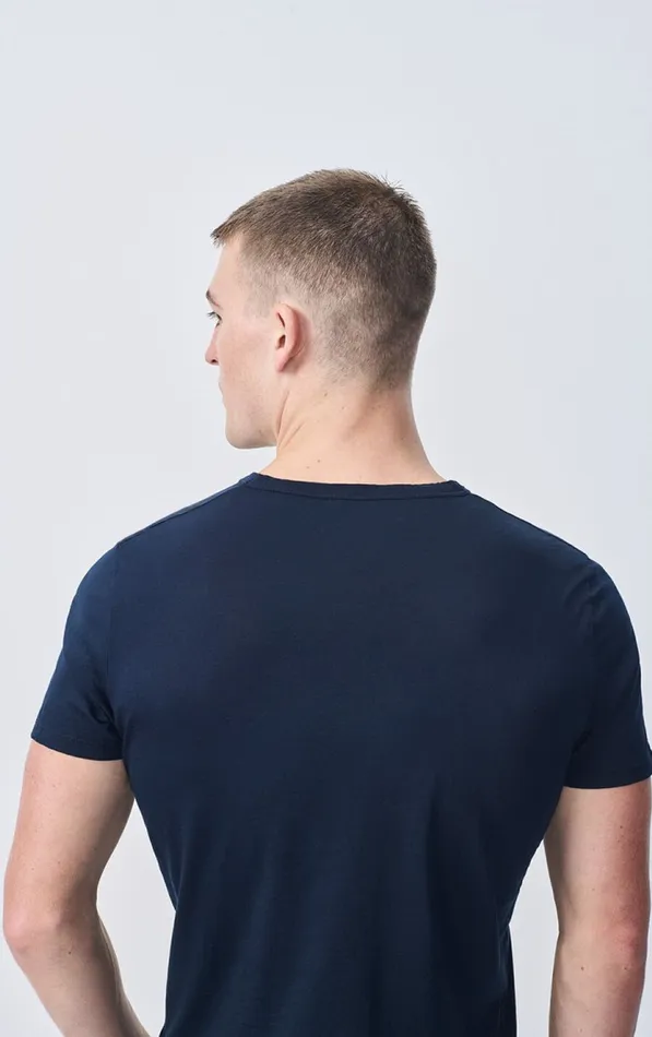 American Vintage Short Sleeve TShirts Men TShirt Decatur Navy American Vintage Short Sleeve TShirts Men TShirt Decatur Navy