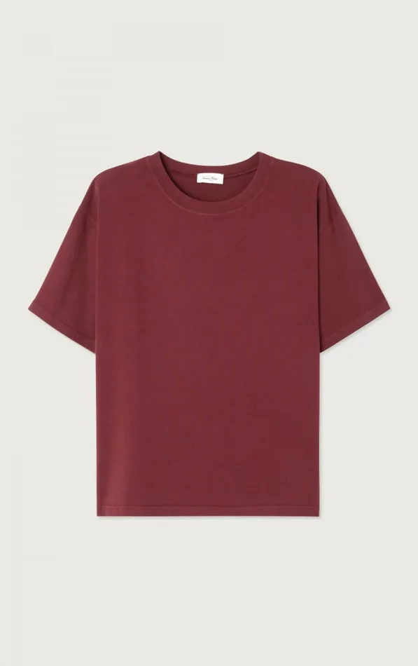 American Vintage Short Sleeve TShirts Women TShirt Fizvalley Vintage Burgundy American Vintage Short Sleeve TShirts Women TShirt Fizvalley Vintage Burgundy