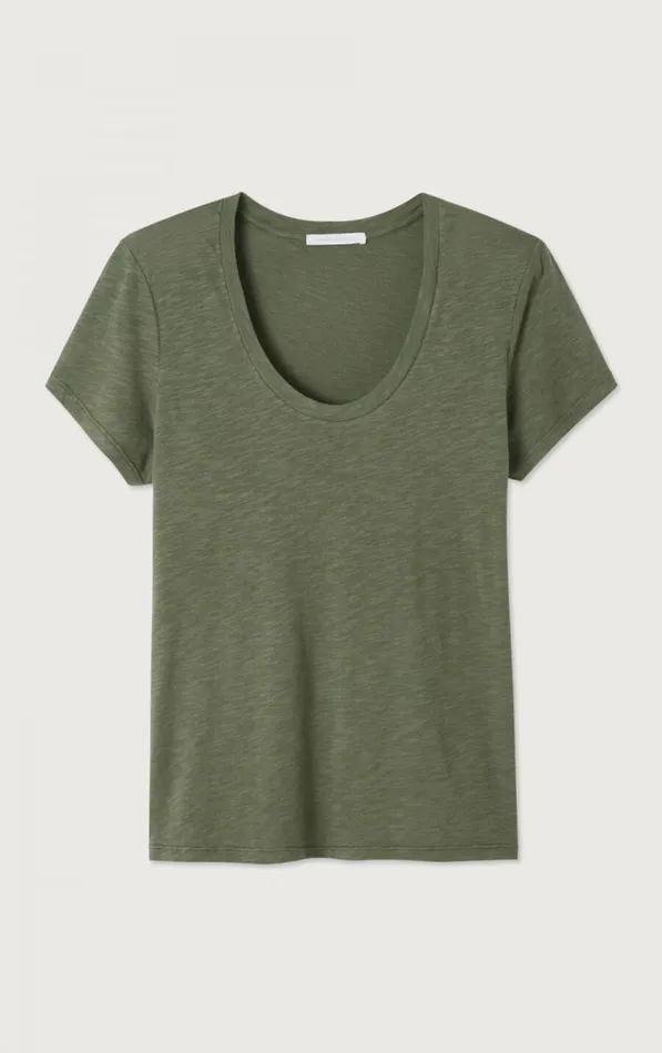 American Vintage Short Sleeve TShirts Women TShirt Jacksonville Khaki Vintage