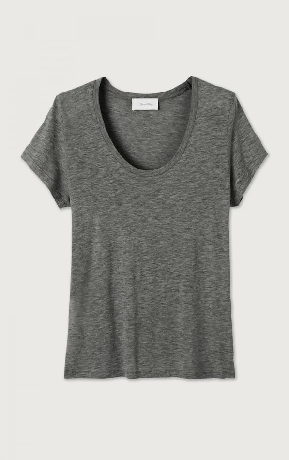 American Vintage Short Sleeve TShirts Women TShirt Jacksonville Melange Charcoal American Vintage Short Sleeve TShirts Women TShirt Jacksonville Melange Charcoal