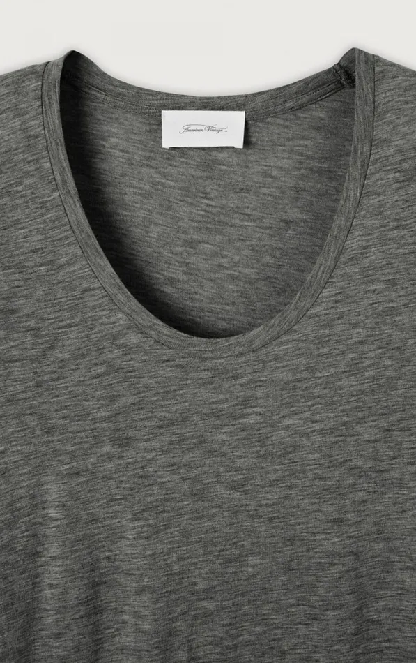 American Vintage Short Sleeve TShirts Women TShirt Jacksonville Melange Charcoal American Vintage Short Sleeve TShirts Women TShirt Jacksonville Melange Charcoal