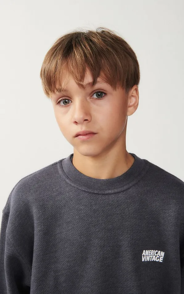 American Vintage Sweatshirts Kids Sweatshirt Doven Overdyed Carbon American Vintage Sweatshirts Kids Sweatshirt Doven Overdyed Carbon