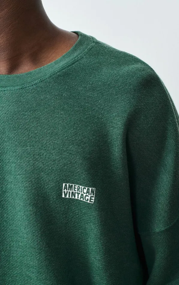 American Vintage Sweatshirts Men Sweatshirt Doven Overdyed Forest American Vintage Sweatshirts Men Sweatshirt Doven Overdyed Forest