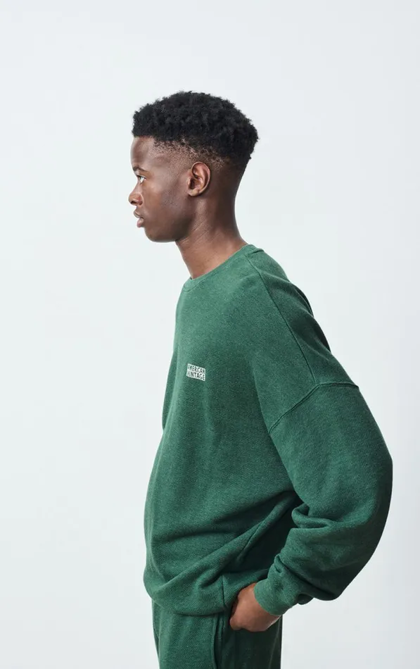 American Vintage Sweatshirts Men Sweatshirt Doven Overdyed Forest American Vintage Sweatshirts Men Sweatshirt Doven Overdyed Forest