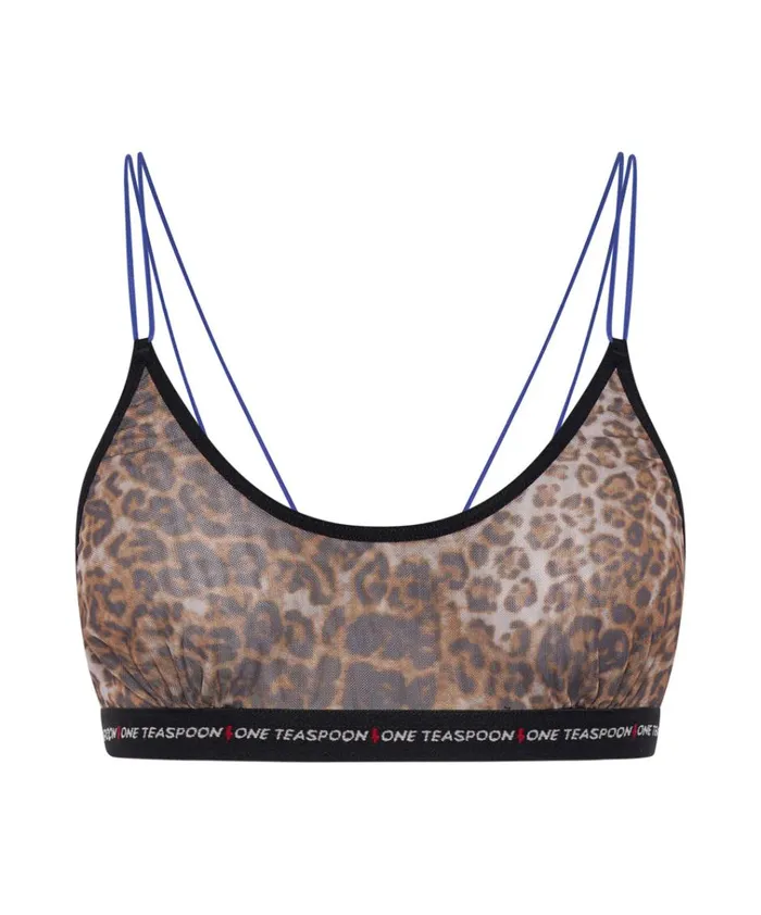 ANIMAL MESH LOLA BRALETTE Women One Teaspoon Intimates ANIMAL MESH LOLA BRALETTE Women One Teaspoon Intimates