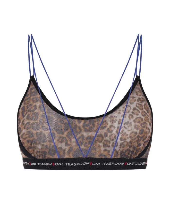 ANIMAL MESH LOLA BRALETTE Women One Teaspoon Intimates ANIMAL MESH LOLA BRALETTE Women One Teaspoon Intimates