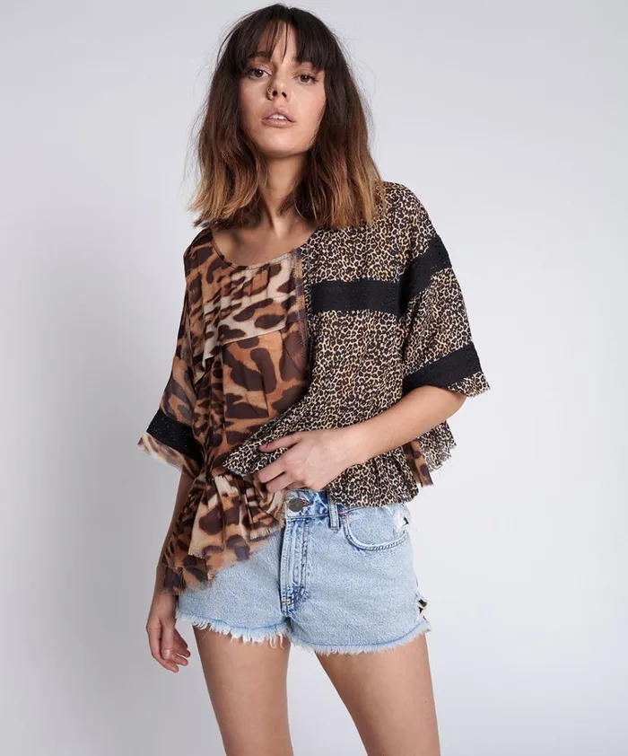 ANIMAL NIGHT DANCE TOP Women One Teaspoon Tops
