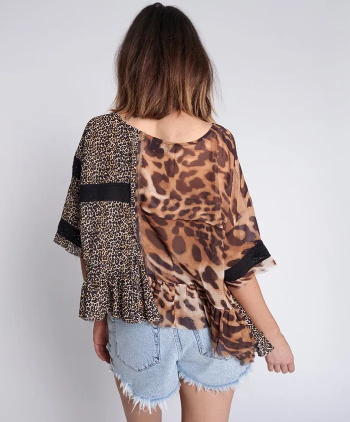 ANIMAL NIGHT DANCE TOP Women One Teaspoon Tops ANIMAL NIGHT DANCE TOP Women One Teaspoon Tops