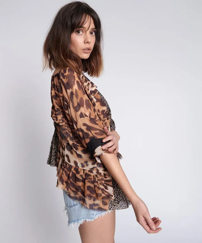 ANIMAL NIGHT DANCE TOP Women One Teaspoon Tops ANIMAL NIGHT DANCE TOP Women One Teaspoon Tops