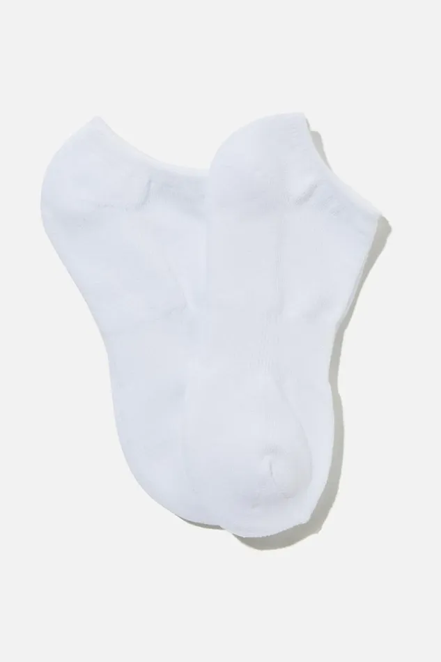 Ankle Socks 2 Pack White Men Cotton On Socks and Underwear
