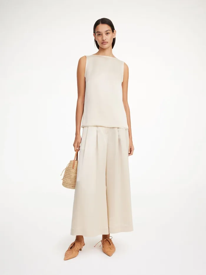 Aubri Top Oyster Gray Women By Malene Birger Tops and Blouses