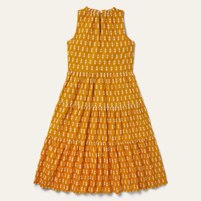 Aztec Dress Yellow Women Stetson Midi