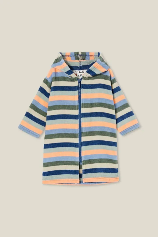 Baby Zip Through Hooded Towel Petty Bluevictor Multi Stripe Baby Cotton On Swimwear Baby Zip Through Hooded Towel Petty Bluevictor Multi Stripe Baby Cotton On Swimwear