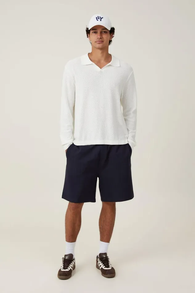 Baggy Fleece Short True Navy Men Cotton On Shorts