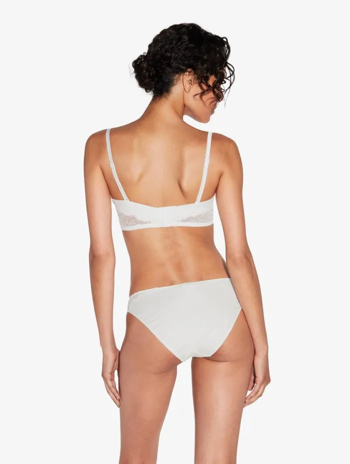 Bandeau Bra In Lys With Embroidered Tulle Lingerie La Perla Bandeau
