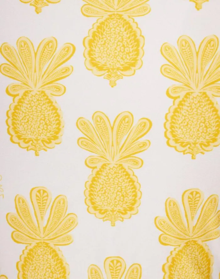 Bardot Top Pineapple Sunflower White Women La Double J Swimwear Bardot Top Pineapple Sunflower White Women La Double J Swimwear