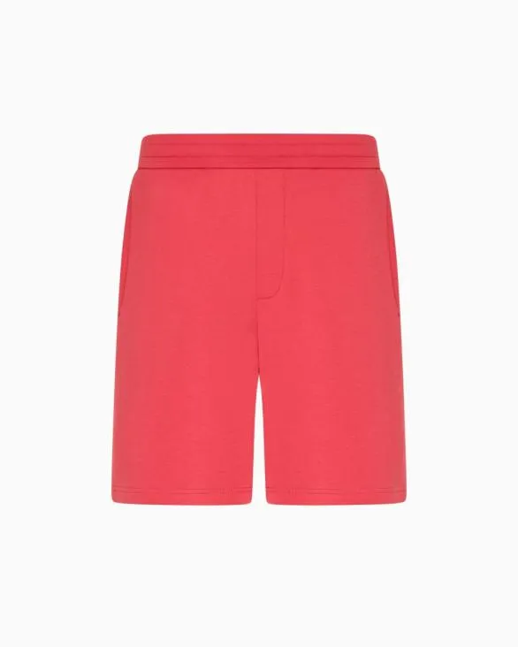Basic Bermuda In Stretch Fabric Red Men Armani Matching Sets