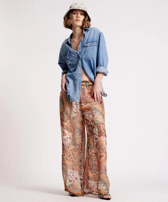 BAZAAR PAISLEY PALAZZO PANTS Women One Teaspoon Bottoms