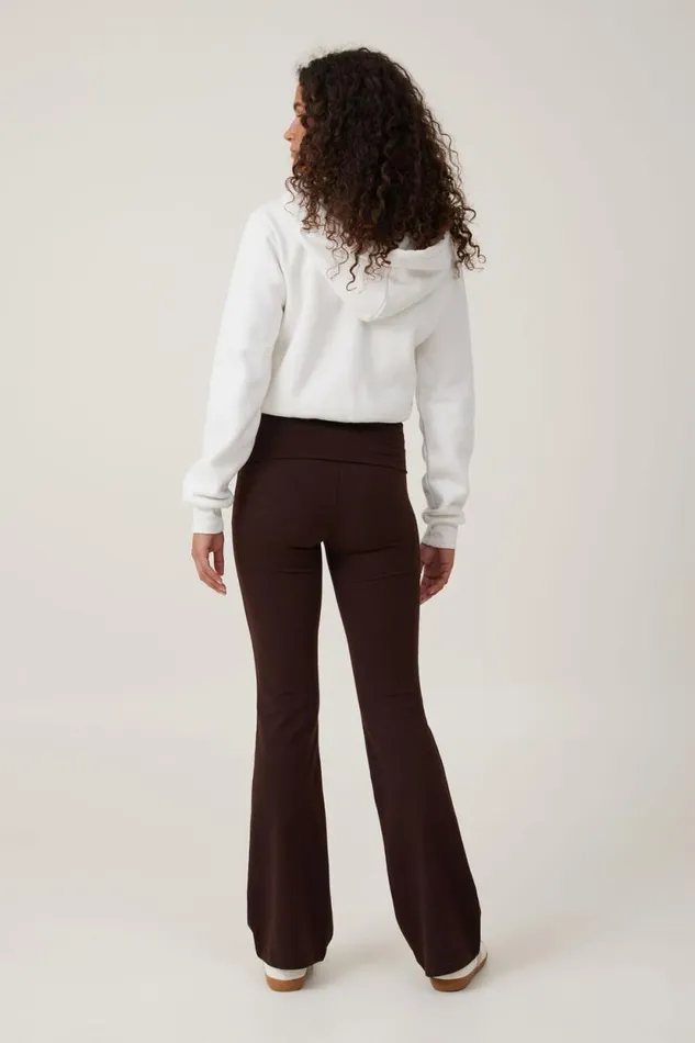 Bella Bootleg Pant Dark Oak Women Cotton On Pants