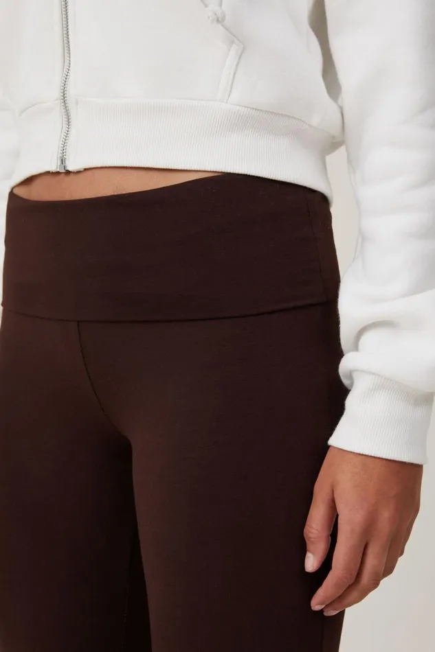 Bella Bootleg Pant Dark Oak Women Cotton On Pants