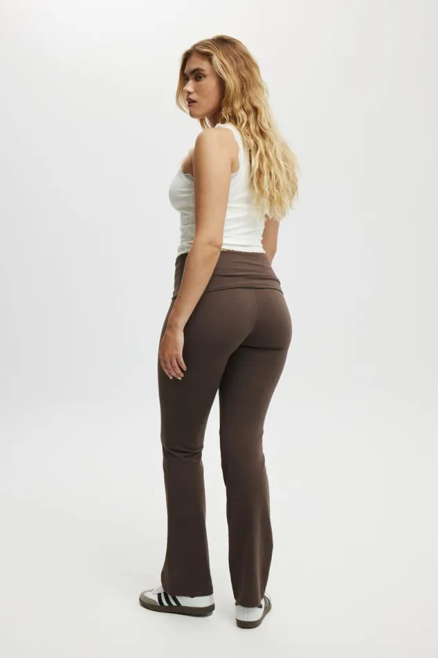 Bella Bootleg Pant Dark Truffle Women Cotton On Pants