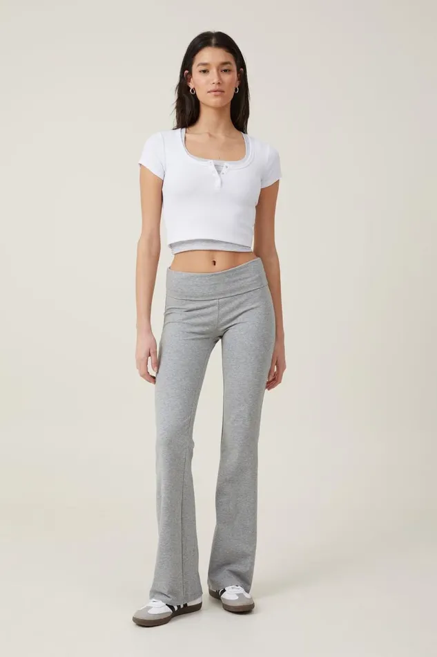 Bella Bootleg Pant Grey Marle Women Cotton On Pants