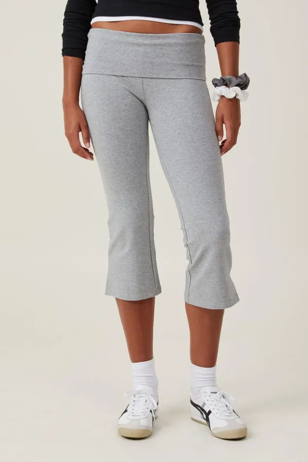 Bella Capri Grey Marle Women Cotton On Pants