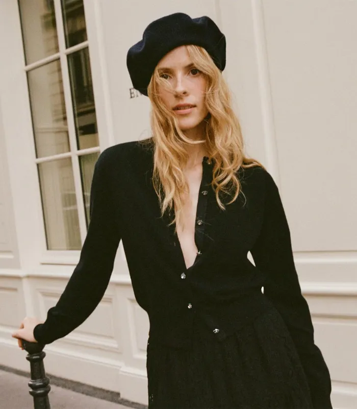 Belts Hats and Gloves Women DEN Georgianna Beret Black Wool