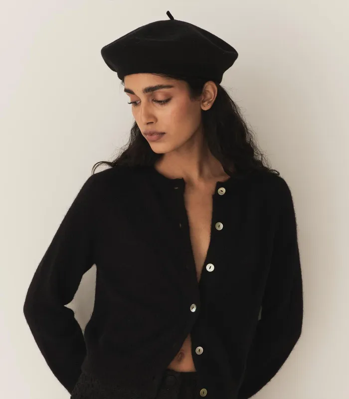 Belts Hats and Gloves Women DEN Georgianna Beret Black Wool Belts Hats and Gloves Women DEN Georgianna Beret Black Wool