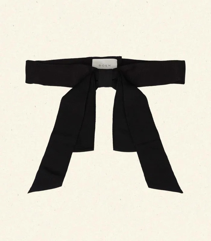 Belts Hats and Gloves Women DEN Senna Belt Black Grosgrain Belts Hats and Gloves Women DEN Senna Belt Black Grosgrain