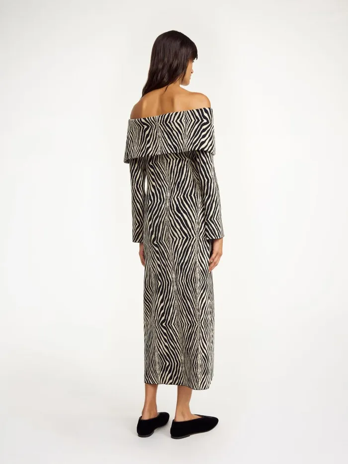 Bennie Midi Dress Zebra Women By Malene Birger Knitwear