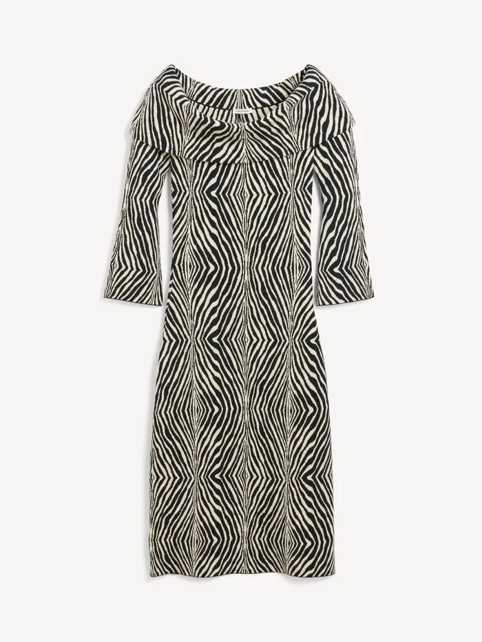 Bennie Midi Dress Zebra Women By Malene Birger Knitwear