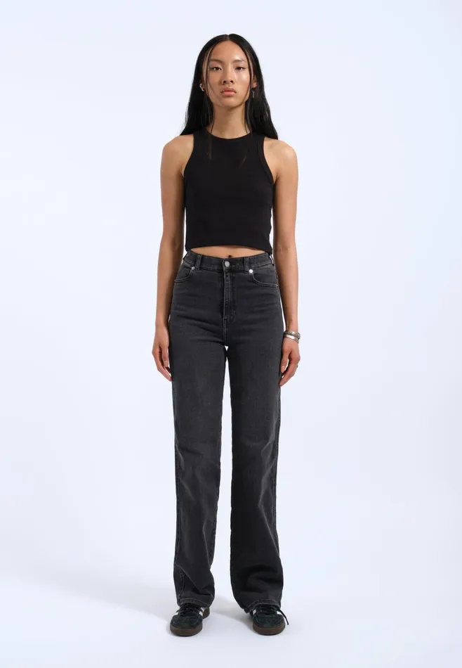 Bey Crop Top 8211 Black Black Women Dr Denim Tees and Tanks