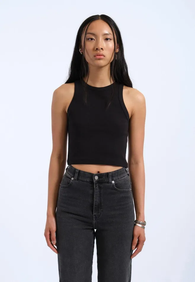 Bey Crop Top 8211 Black Black Women Dr Denim Tees and Tanks